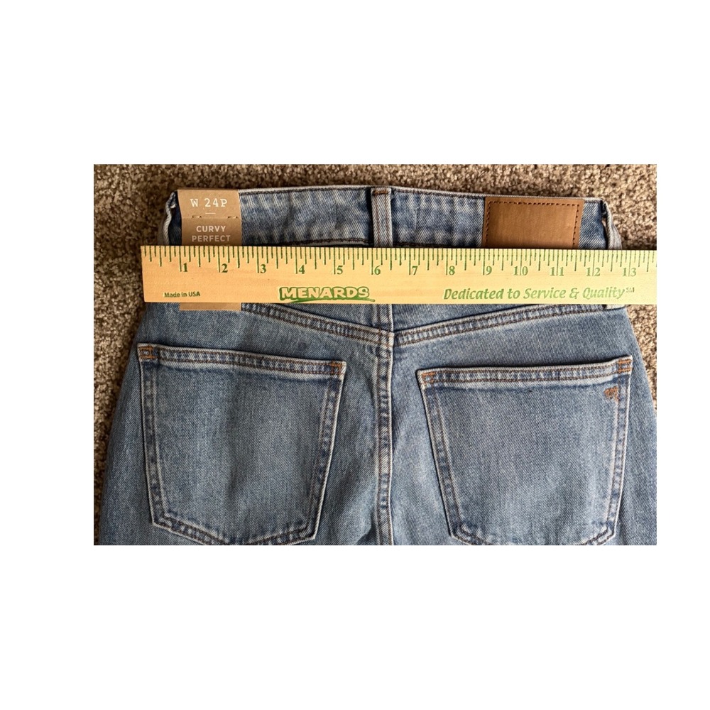 Madewell Curvy Perfect Vintage Straight Jean 24P Distressed Blue Denim NWT - Picture 6 of 7